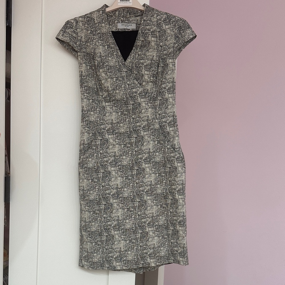 MM Lafleur Monochrome Patterned Midi Dress